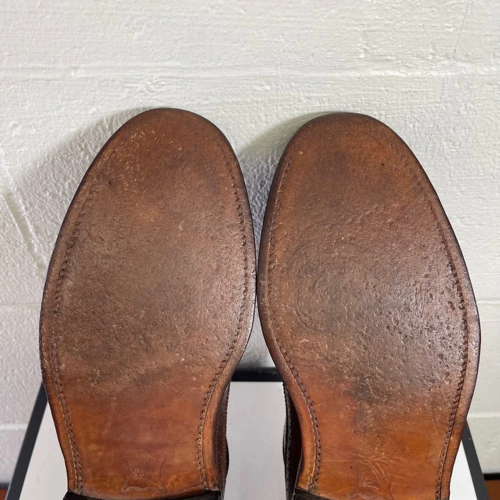 Florsheim Imperial 1849 Longwing Brown Leather Oxford Dress Shoes Men's 9.5 D